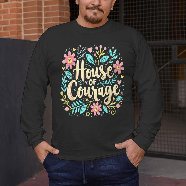 House Of Courage Flowers RCA School Teacher Student Tee Men's Long Sleeve T-Shirt, funny design House Of Courage Flowers RCA School Teacher Student Tee Men's Long Sleeve T-Shirt, funny design