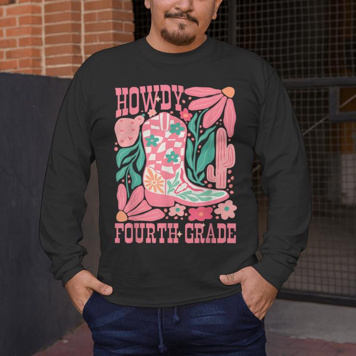 Howdy Fourth Grade Western 4th Grade Teacher Cowboy Cowgirl Men's Long Sleeve T-Shirt, funny design Howdy Fourth Grade Western 4th Grade Teacher Cowboy Cowgirl Men's Long Sleeve T-Shirt, funny design