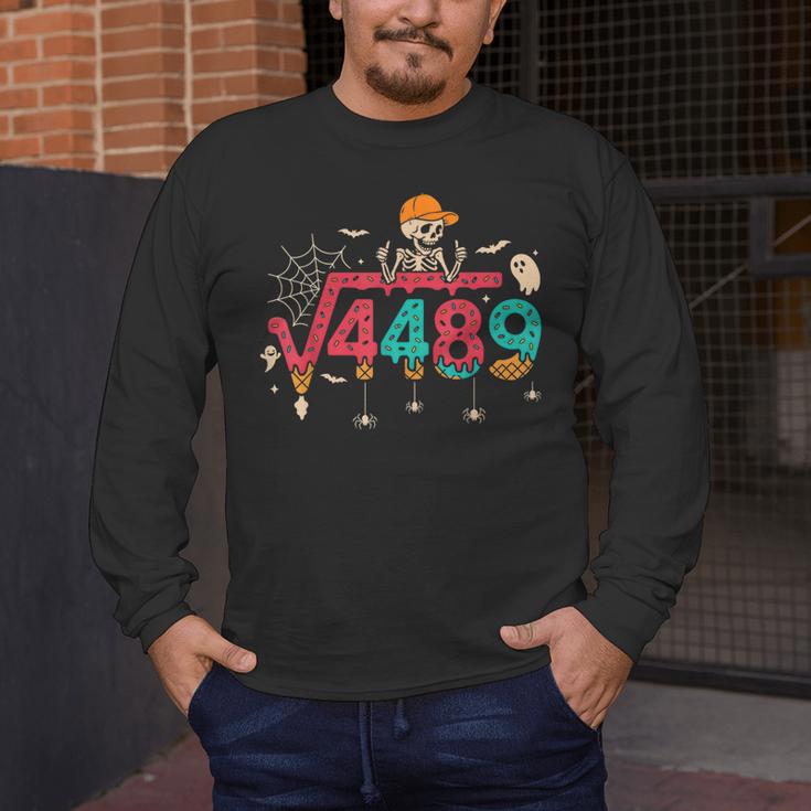 HUGvyn Square Root 4489 Math Teacher 67 Meme Halloween Men's Long Sleeve T-Shirt, funny design HUGvyn Square Root 4489 Math Teacher 67 Meme Halloween Men's Long Sleeve T-Shirt, funny design