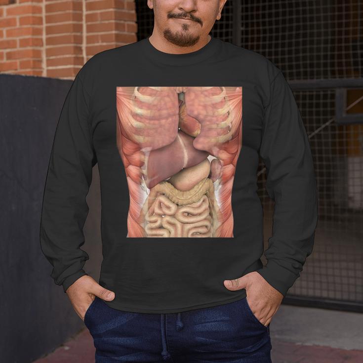 Human Muscles Organs Scary Anatomy Teacher Halloween Costume Men's Long Sleeve T-Shirt, funny design Human Muscles Organs Scary Anatomy Teacher Halloween Costume Men's Long Sleeve T-Shirt, funny design