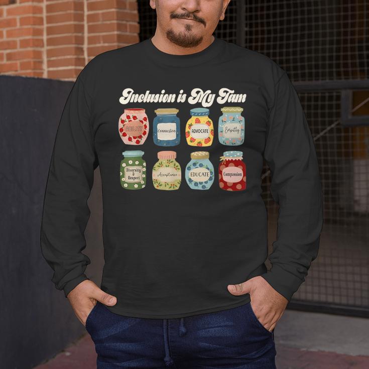 Inclusion Is My Jam Neurodiversity Special Education Teacher Men's Long Sleeve T-Shirt, funny design Inclusion Is My Jam Neurodiversity Special Education Teacher Men's Long Sleeve T-Shirt, funny design