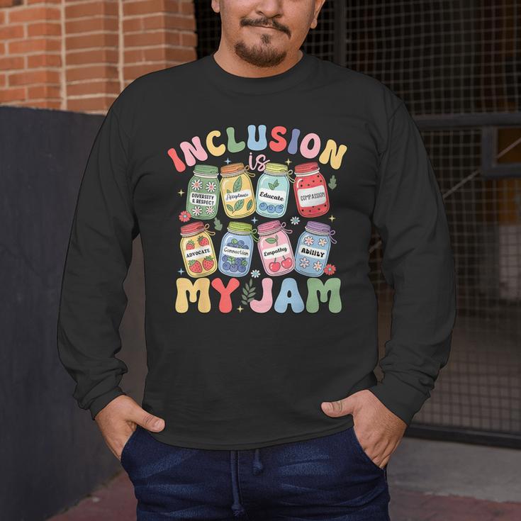 Inclusion Is My Jam SPED Teacher Special Education Life Men's Long Sleeve T-Shirt, funny design Inclusion Is My Jam SPED Teacher Special Education Life Men's Long Sleeve T-Shirt, funny design