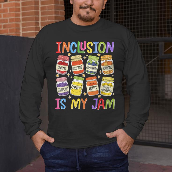 Inclusion Is My Jam SPED Teacher Special Education Teacher Men's Long Sleeve T-Shirt, funny design Inclusion Is My Jam SPED Teacher Special Education Teacher Men's Long Sleeve T-Shirt, funny design