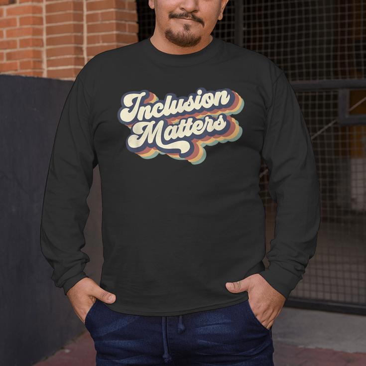 Inclusion Matters Retro Special Education Teacher Women Men's Long Sleeve T-Shirt, funny design Inclusion Matters Retro Special Education Teacher Women Men's Long Sleeve T-Shirt, funny design