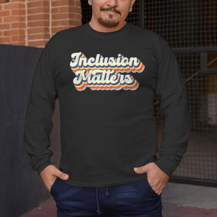Inclusion Matters Special Education Sped Teacher Vintage Men's Long Sleeve T-Shirt, funny design Inclusion Matters Special Education Sped Teacher Vintage Men's Long Sleeve T-Shirt, funny design