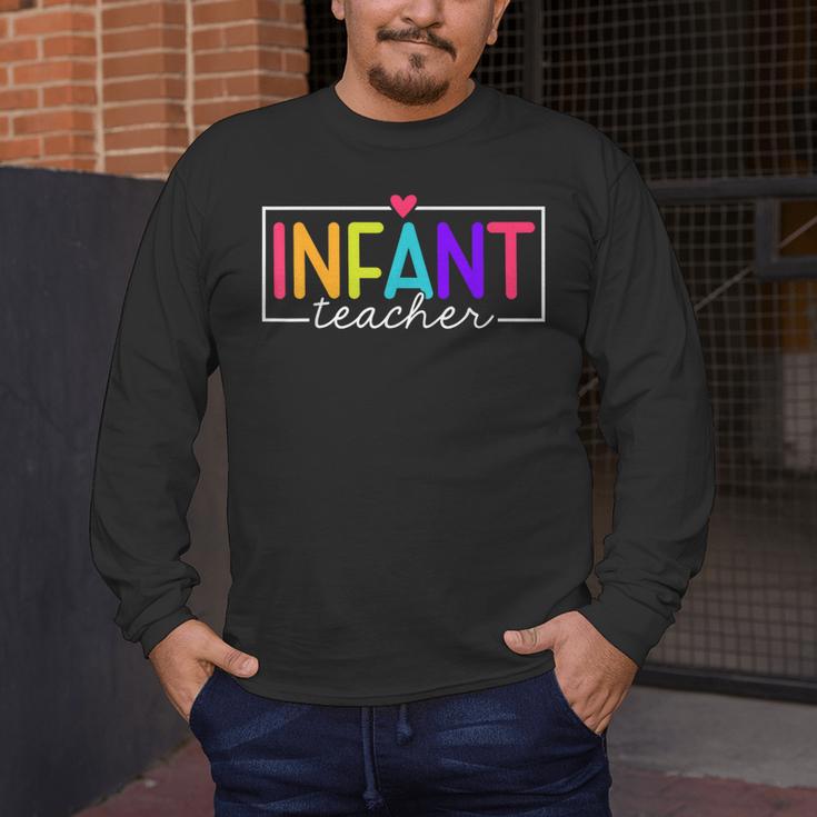 Infant Teacher Daycare Provider Childcare Teacher Men's Long Sleeve T-Shirt, funny design