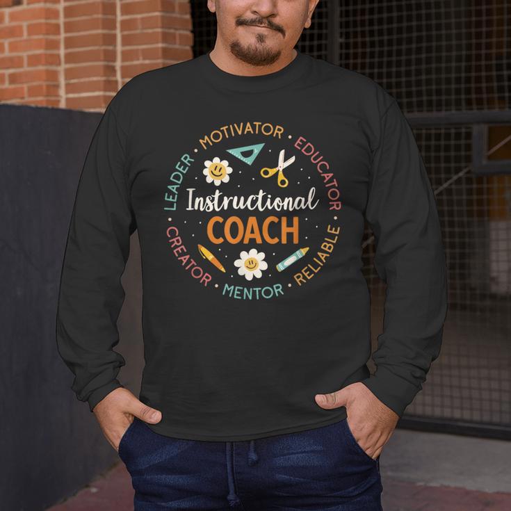 Instructional Coach Back To School Teacher Men's Long Sleeve T-Shirt, funny design