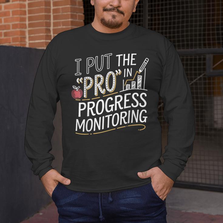 Intervention Teacher Progress Monitoring Intervention Men's Long Sleeve T-Shirt, funny design