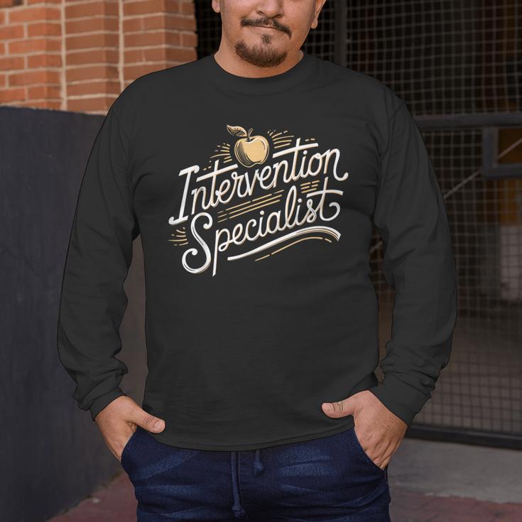 Intervention Teacher Intervention Specialist Men's Long Sleeve T-Shirt, funny design Intervention Teacher Intervention Specialist Men's Long Sleeve T-Shirt, funny design