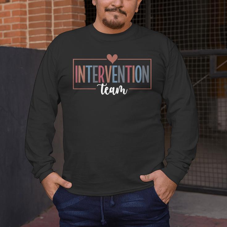 Intervention Team Best Intervention Teacher Squad Men's Long Sleeve T-Shirt, funny design Intervention Team Best Intervention Teacher Squad Men's Long Sleeve T-Shirt, funny design