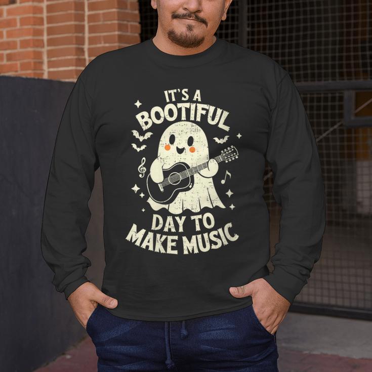 It's A Bootiful Day To Make Music Halloween Music Teacher Men's Long Sleeve T-Shirt, funny design It's A Bootiful Day To Make Music Halloween Music Teacher Men's Long Sleeve T-Shirt, funny design