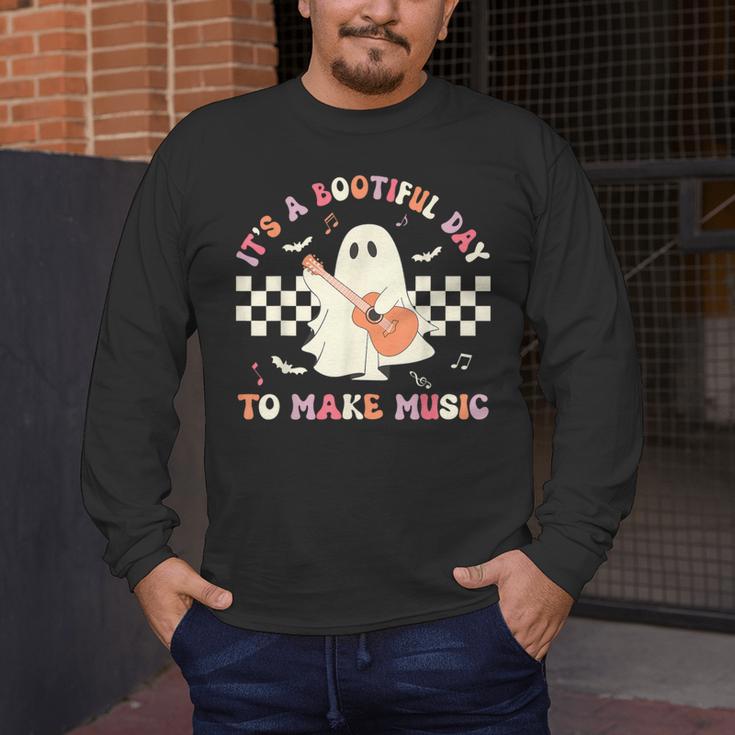 It's A Bootiful Day To Make Music Teacher Musician Halloween For Men Women Kids Men's Long Sleeve T-Shirt, funny design It's A Bootiful Day To Make Music Teacher Musician Halloween For Men Women Kids Men's Long Sleeve T-Shirt, funny design