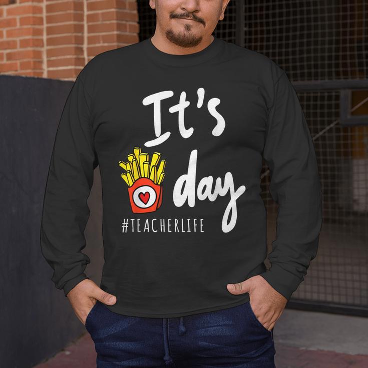 It's Fry Day Teacher Life Men's Long Sleeve T-Shirt, funny design It's Fry Day Teacher Life Men's Long Sleeve T-Shirt, funny design