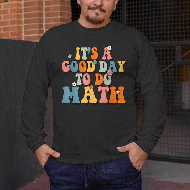 Its A Good Day To Do Math Retro Math Teacher Student Men's Long Sleeve T-Shirt, funny design Its A Good Day To Do Math Retro Math Teacher Student Men's Long Sleeve T-Shirt, funny design