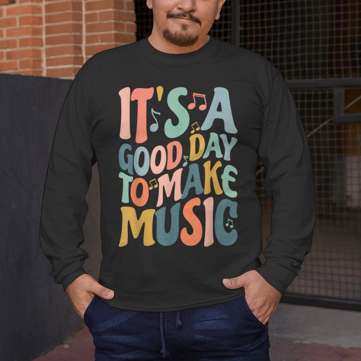 It's A Good Day To Make Music Musician Band Music Teacher Men's Long Sleeve T-Shirt, funny design It's A Good Day To Make Music Musician Band Music Teacher Men's Long Sleeve T-Shirt, funny design