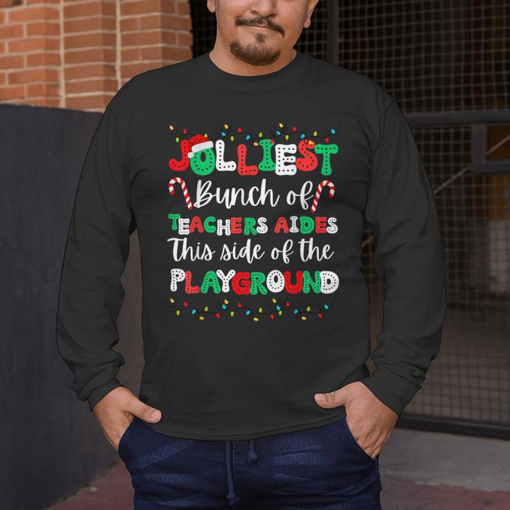 Jolliest Bunch Of Teachers Aides This Side Of The Playground Men's Long Sleeve T-Shirt, funny design Jolliest Bunch Of Teachers Aides This Side Of The Playground Men's Long Sleeve T-Shirt, funny design