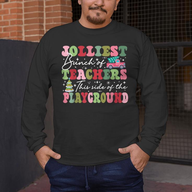 Jolliest Bunch Of Teachers This Side Of The Playground X-Mas Men's Long Sleeve T-Shirt, funny design
