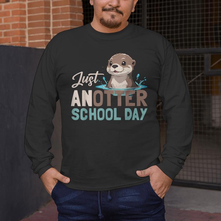 Just Anotter School Day Cute Otter Lover Teacher Student Men's Long Sleeve T-Shirt, funny design Just Anotter School Day Cute Otter Lover Teacher Student Men's Long Sleeve T-Shirt, funny design