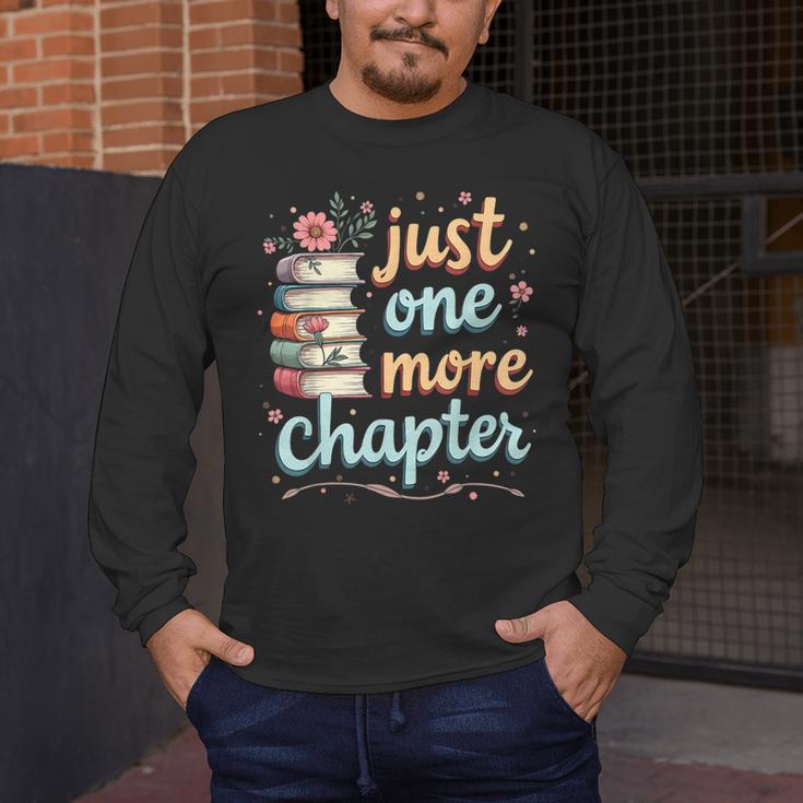 Just One More Chapter Book Reading Floral Teacher Book Lover Men's Long Sleeve T-Shirt, funny design Just One More Chapter Book Reading Floral Teacher Book Lover Men's Long Sleeve T-Shirt, funny design