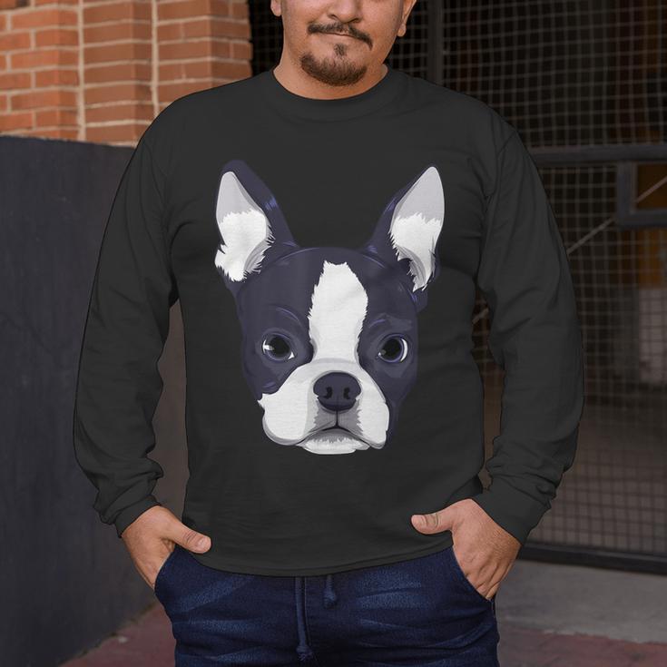 Kids Boston Terrier Dog For Women And Girls Men's Long Sleeve T-Shirt, funny design