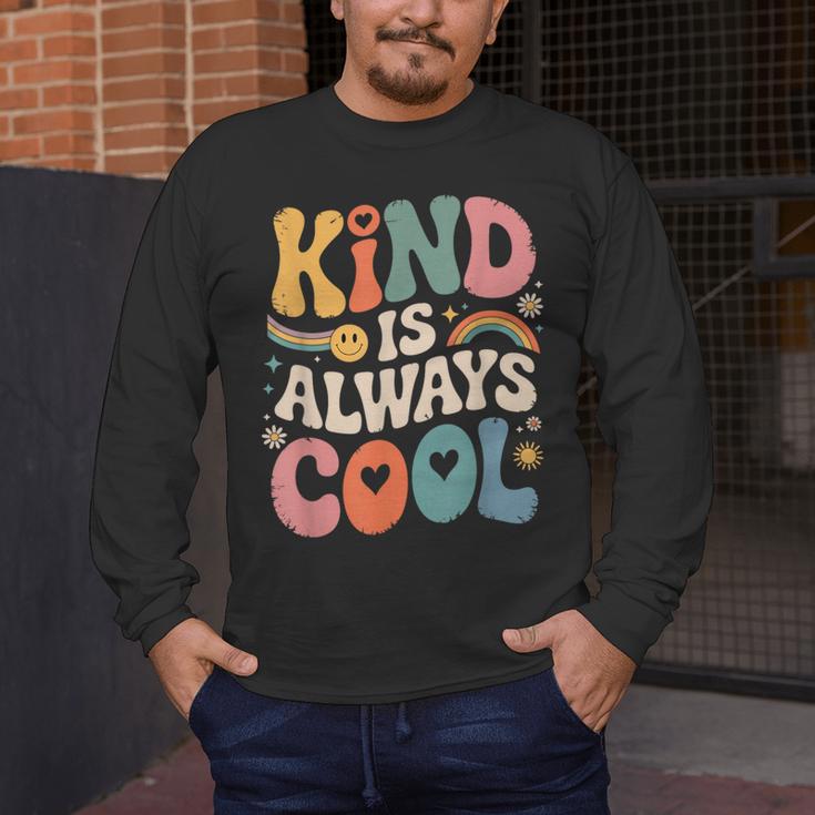 Kind Is Always Cool Teacher Graphic Tees Choose Kindness Men's Long Sleeve T-Shirt, funny design