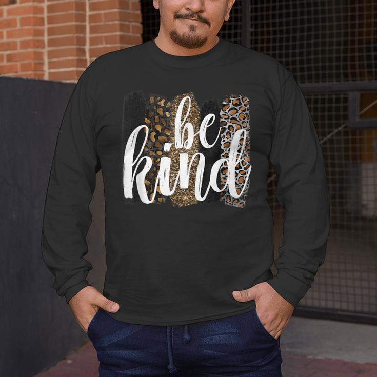 Be Kind Women Inspirational Teacher Animal Print Men's Long Sleeve T-Shirt, funny design Be Kind Women Inspirational Teacher Animal Print Men's Long Sleeve T-Shirt, funny design