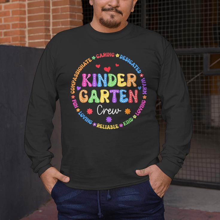 Kindergarten Crew Funy Back To School Teachers Kids Students Men's Long Sleeve T-Shirt, funny design