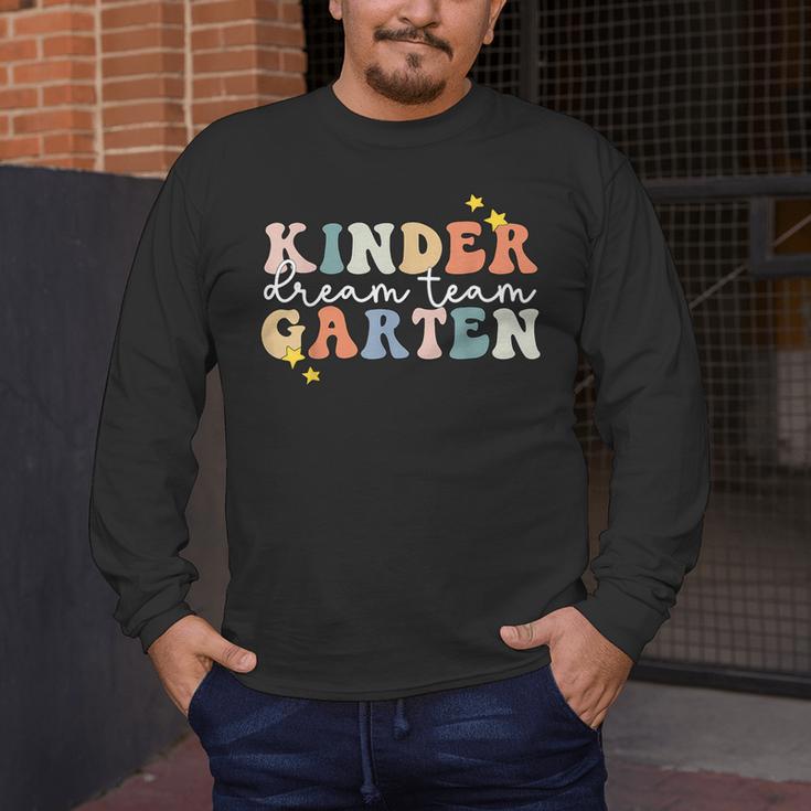 Kindergarten Dream Team Teacher Back To School Men's Long Sleeve T-Shirt, funny design Kindergarten Dream Team Teacher Back To School Men's Long Sleeve T-Shirt, funny design
