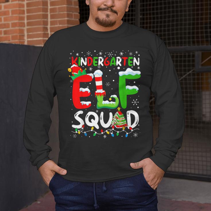 Kindergarten ELF Squad Christmas ELF Student Teacher Men Women Kids Men's Long Sleeve T-Shirt, funny design