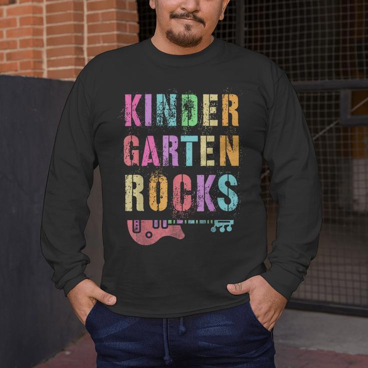 KINDERGARTEN ROCKS Teacher Crew Rock Star Kinder Team Men's Long Sleeve T-Shirt, funny design KINDERGARTEN ROCKS Teacher Crew Rock Star Kinder Team Men's Long Sleeve T-Shirt, funny design