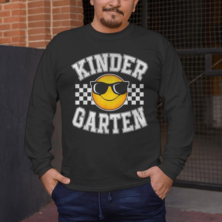 Kindergarten Teacher First Day Of Kinder Back To School Men's Long Sleeve T-Shirt, funny design Kindergarten Teacher First Day Of Kinder Back To School Men's Long Sleeve T-Shirt, funny design