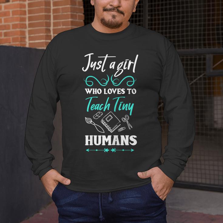 Kindergarten Teacher Shirt Humor Preschool Teacher Men's Long Sleeve T-Shirt, funny design