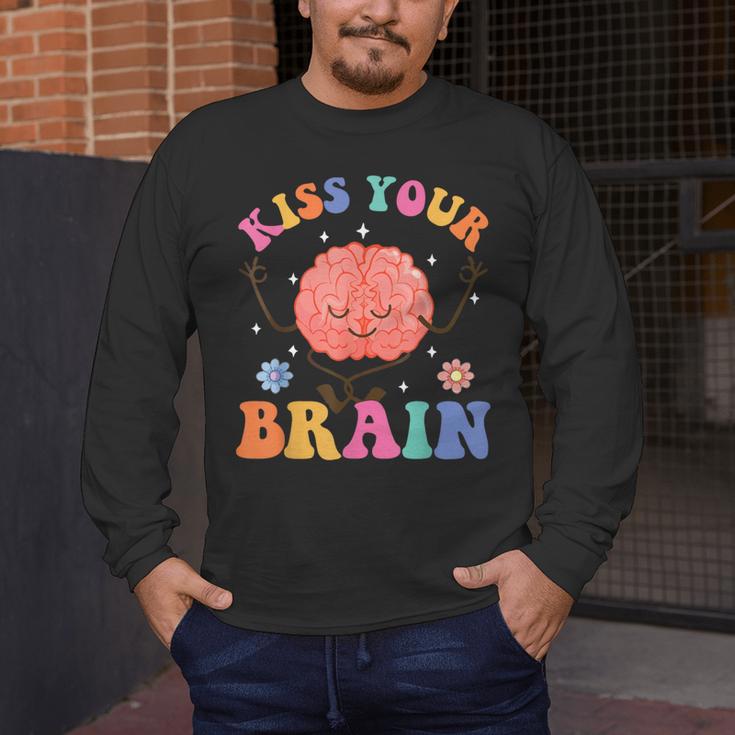 Kiss Your Brain Sped Teacher Appreciation Back To School Kid Men's Long Sleeve T-Shirt, funny design