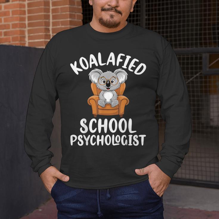 Koalafied School Psychologist Koala Lover Psychology Teacher Men's Long Sleeve T-Shirt, funny design