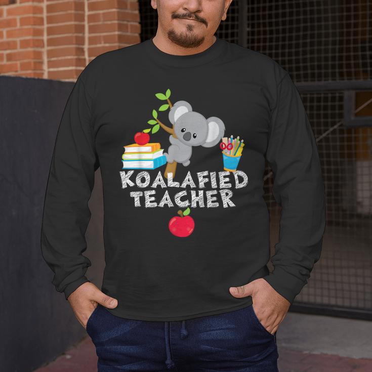 Koalafied Teacher Proud School Teacher Koala Cute T-Shirt Men's Long Sleeve T-Shirt, funny design Koalafied Teacher Proud School Teacher Koala Cute T-Shirt Men's Long Sleeve T-Shirt, funny design