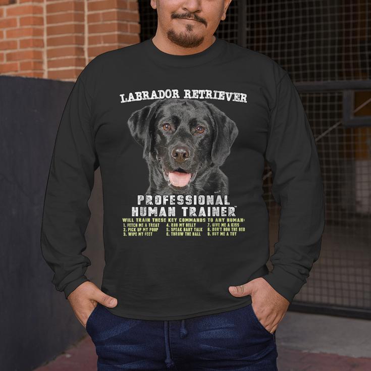 Labrador Retriever Lab Professional Human Trainer Men's Long Sleeve T-Shirt, funny design