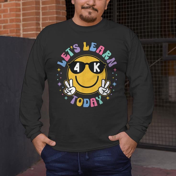 Lets Learn Today Shirt Smile Face 4K Teacher Back To School Men's Long Sleeve T-Shirt, funny design Lets Learn Today Shirt Smile Face 4K Teacher Back To School Men's Long Sleeve T-Shirt, funny design