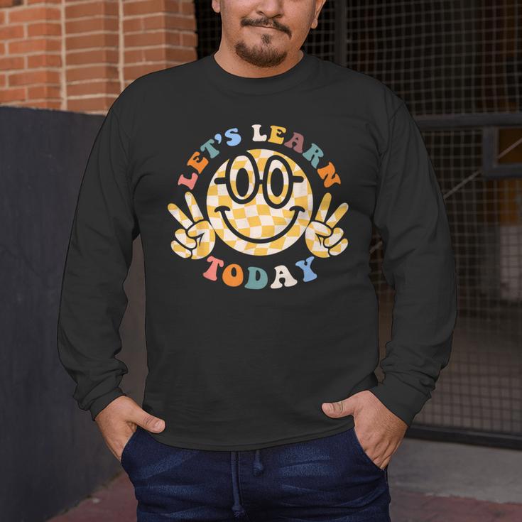 Let's Learn Today First Day Of School For Teacher Student Men's Long Sleeve T-Shirt, funny design Let's Learn Today First Day Of School For Teacher Student Men's Long Sleeve T-Shirt, funny design