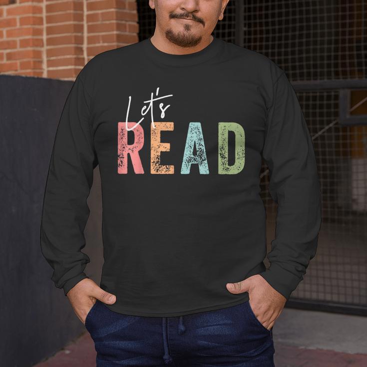 Let's Read Book Nerd Reading Book Lover Librarian Teacher Men's Long Sleeve T-Shirt, funny design Let's Read Book Nerd Reading Book Lover Librarian Teacher Men's Long Sleeve T-Shirt, funny design