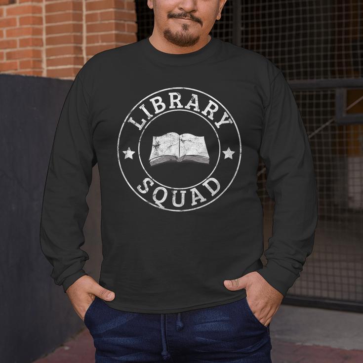 Library Squad Librarian Staff Teacher Group Matching For Men Women Men's Long Sleeve T-Shirt, funny design Library Squad Librarian Staff Teacher Group Matching For Men Women Men's Long Sleeve T-Shirt, funny design