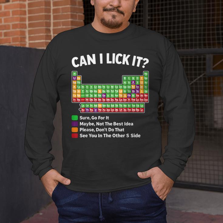 Can I Lick It Periodic Table Shirt Science Chemistry Teacher Men's Long Sleeve T-Shirt, funny design Can I Lick It Periodic Table Shirt Science Chemistry Teacher Men's Long Sleeve T-Shirt, funny design