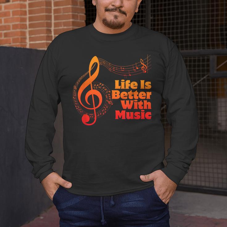 Life Is Better With Music Theory Musician Teacher Notes Clef Men's Long Sleeve T-Shirt, funny design Life Is Better With Music Theory Musician Teacher Notes Clef Men's Long Sleeve T-Shirt, funny design