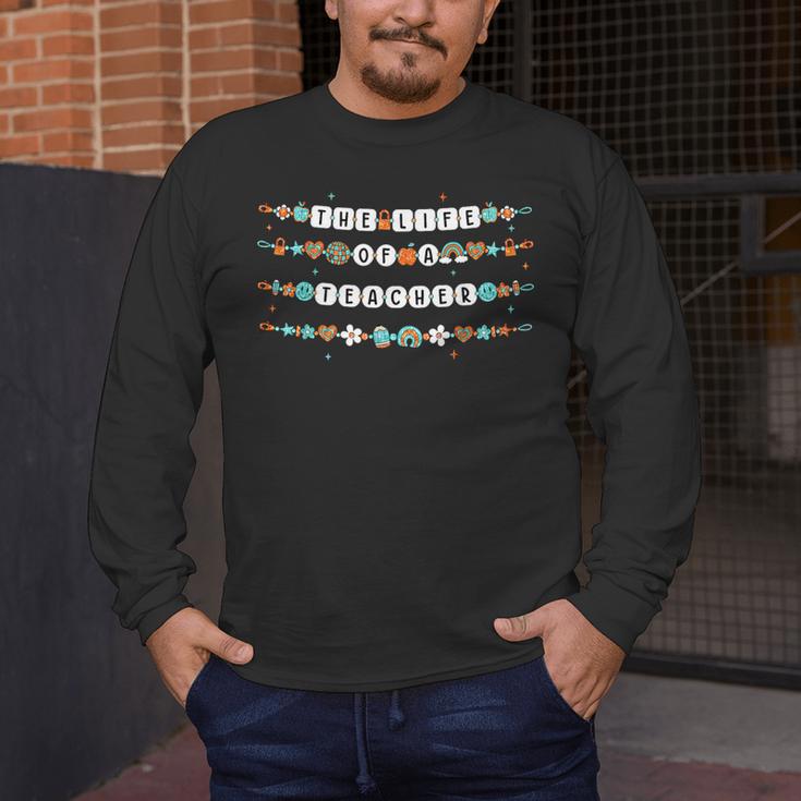 The Life Of a Teacher Teacher Bracelets Elementary School Men's Long Sleeve T-Shirt, funny design The Life Of a Teacher Teacher Bracelets Elementary School Men's Long Sleeve T-Shirt, funny design
