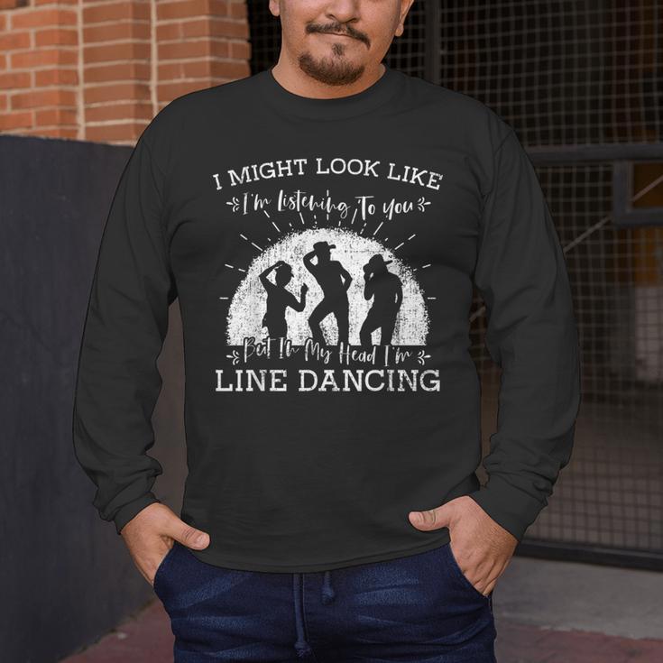 Line Dancing Choreographer Dance Teacher Group Performer Men Women Girls Kids Men's Long Sleeve T-Shirt, funny design