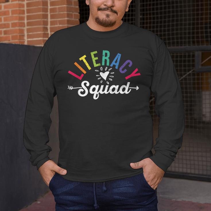 Literacy Squad Reading Teacher Interventionist Specialist Men's Long Sleeve T-Shirt, funny design Literacy Squad Reading Teacher Interventionist Specialist Men's Long Sleeve T-Shirt, funny design