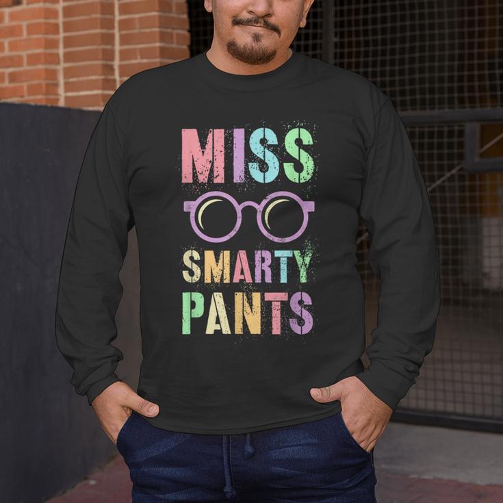 Little MISS SMARTY PANTS School Grad Teacher Last Day Men's Long Sleeve T-Shirt, funny design Little MISS SMARTY PANTS School Grad Teacher Last Day Men's Long Sleeve T-Shirt, funny design