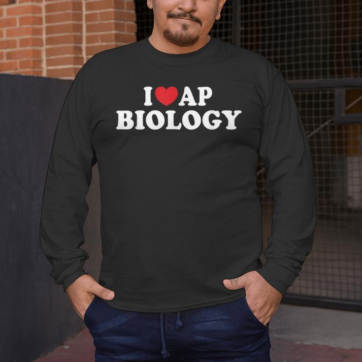 I Love AP Biology I Heart AP Biology Teachers Students For Men Women Kids Men's Long Sleeve T-Shirt, funny design