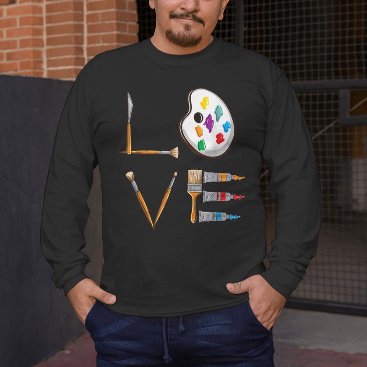 Love Art For Artist Art Teacher Men's Long Sleeve T-Shirt, funny design Love Art For Artist Art Teacher Men's Long Sleeve T-Shirt, funny design