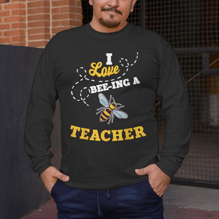 I Love Bee-Ing A Teacher Honey Bee Job Profession Men's Long Sleeve T-Shirt, funny design I Love Bee-Ing A Teacher Honey Bee Job Profession Men's Long Sleeve T-Shirt, funny design