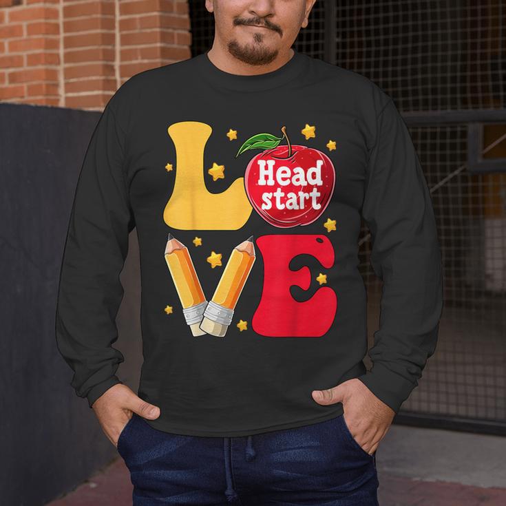Love Headstart Head Start Teachers First Day Of School Men's Long Sleeve T-Shirt, funny design Love Headstart Head Start Teachers First Day Of School Men's Long Sleeve T-Shirt, funny design